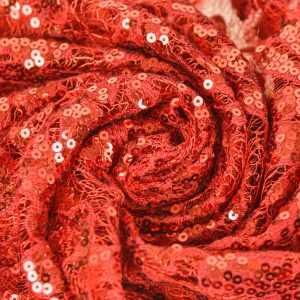 Dantela cu paiete - Rosu