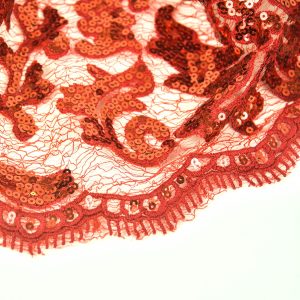 Dantela cu paiete - Rosu 