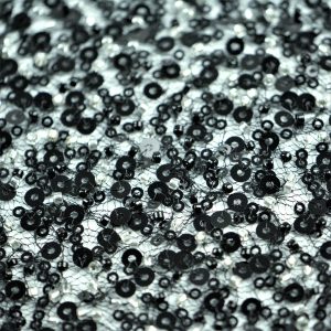 Dantela cu perle si paiete - Negru 3 Dantela cu perle si paiete - Negru