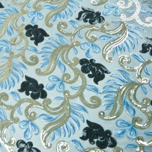 Dantela cu paiete - Albastru si auriu 4 dsc1262