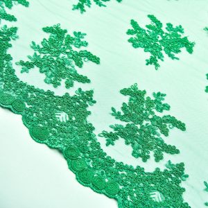 Dantela brodata - Verde 2 Dantela brodata - Verde