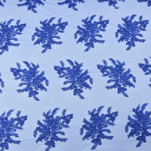 Dantela brodata - Albastru Royal