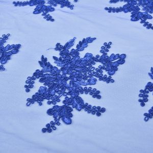 Dantela brodata - Albastru Royal 2 Dantela brodata - Albastru Royal