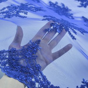 Dantela brodata - Albastru Royal 4 Dantela brodata - Albastru Royal