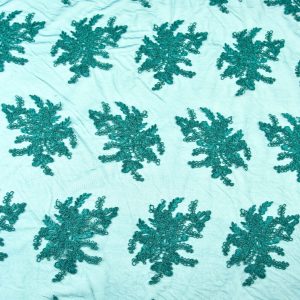 Dantela brodata - Verde Turcoaz 3 Dantela brodata - Verde Turcoaz