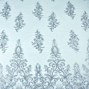 Dantela cu paiete - Gri cu paiete argintii 4 Dantela cu paiete - Gri cu paiete argintii