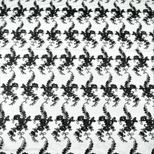 Dantela brodata cu flori - Negru 4 dsc1761