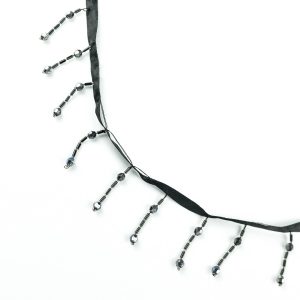 Banda decorativa cu margele - Negru 3 dsc2235