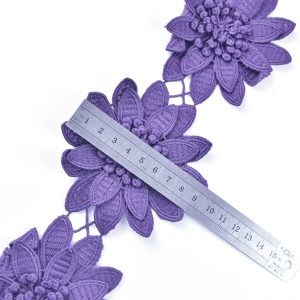 Banda decorativa cu flori mari - Mov 2 Banda decorativa cu flori mari - Mov