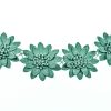Banda decorativa cu flori mari - Verde 5 Banda decorativa cu flori mari - Verde