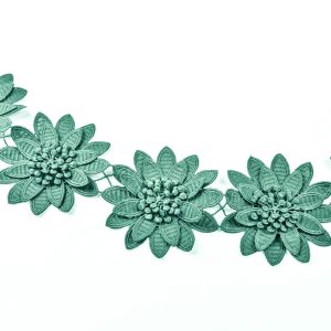 Banda decorativa cu flori mari - Verde 3 dsc2277jkkj