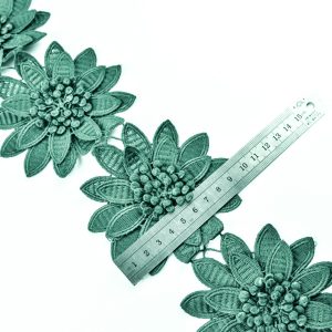 Banda decorativa cu flori mari - Verde 2 Banda decorativa cu flori mari - Verde