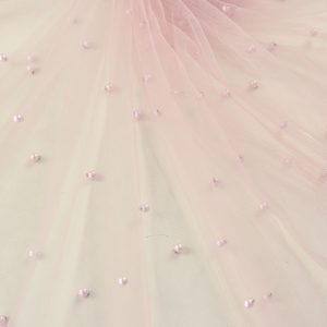 Tulle cu perle - Roz 3 Tulle cu perle - Nude Roz