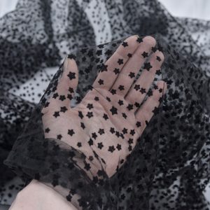 Tulle cu stelute - Negru 2 Tulle cu stelute - Negru