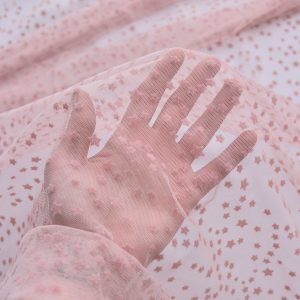 Tulle cu stelute - Roz pudra 2 Tulle cu stelute - Roz pudra