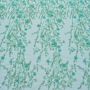 Dantela cu pietre - Verde Menta 4 Dantela cu pietre - Verde Menta