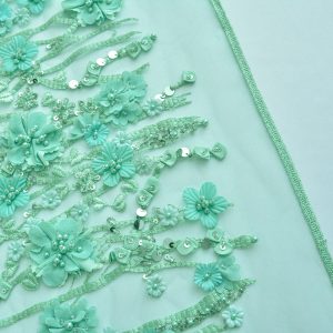 Dantela cu pietre - Verde Menta 6 Dantela cu pietre - Verde Menta