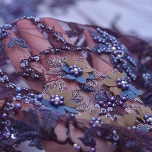 Dantela cu pietre - Mov 4 Dantela cu pietre - Mov