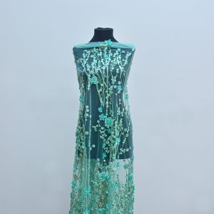 Dantela cu pietre - Verde Menta 5 Dantela cu pietre - Verde Menta