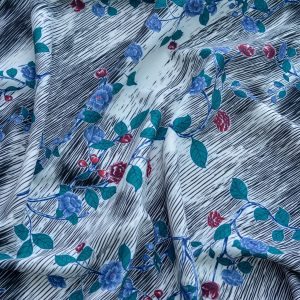 Barbie imprimat digital - Crengute albastre