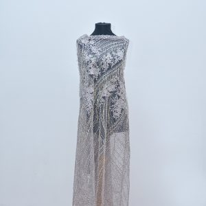 Dantela cu perle si paiete 3D - Lila 5 Dantela cu perle si paiete 3D - Lila