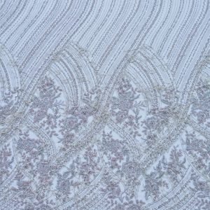 Dantela cu perle si paiete 3D - Lila 6 Dantela cu perle si paiete 3D - Lila