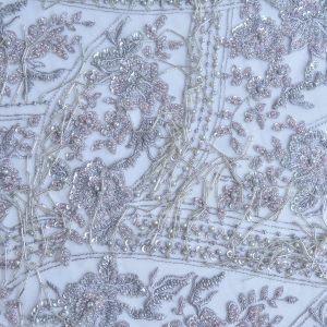 Dantela cu perle si paiete 3D - Lila 2 Dantela cu perle si paiete 3D - Lila