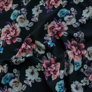 Barbie imprimat digital - Flori mari multicolore 3 Barbie imprimat digital - Flori mari multicolore