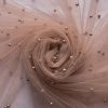 Tulle cu perle - Nude Beige