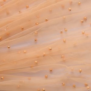 Tulle cu perle - Portocaliu deschis

