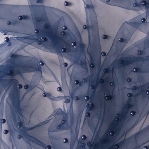 Tulle cu perle - Bleumarin