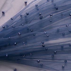 Tulle cu perle - Bleumarin 2 Tulle cu perle - Bleumarin