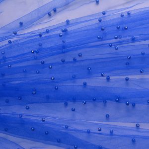 Tulle cu perle - Albastru clasic