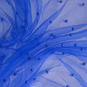 Tulle cu perle - Albastru clasic 2 Tulle cu perle - Albastru clasic