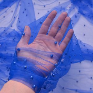 Tulle cu perle - Albastru clasic 3 Tulle cu perle - Albastru clasic