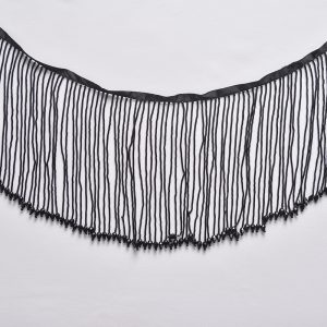 Lant decorativ cu margele pentru rochii - Negru