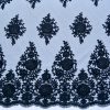 Dantela brodata 3D - Negru
