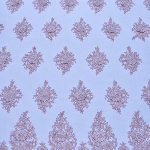 Dantela brodata 3D - Roz pudra