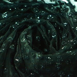 Glitter pe tulle - Negru 1 Glitter pe tulle - Negru