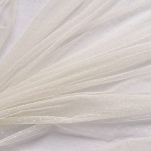 Tulle fin cu buline mici - Ivory