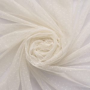 Tulle fin cu buline mici - Ivory