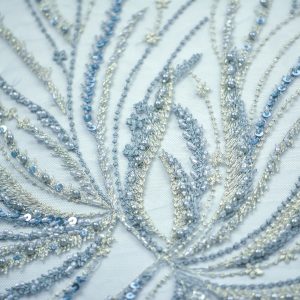 Dantela cu perle si paiete - Gri crengute 6 Dantela cu perle si paiete - Gri crengute