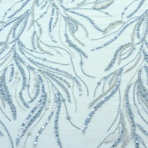 Dantela cu perle si paiete - Gri crengute 7 Dantela cu perle si paiete - Gri crengute