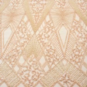 Dantela cu margele si perle - Roz Somon 8 Dantela cu margele si perle - Roz Somon