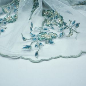 Dantela cu perle - Turcoaz 6 Dantela cu perle - Turcoaz