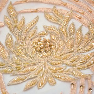 Dantela cu margele si strasuri - Somon 6 Dantela cu margele si strasuri - Somon