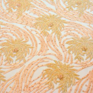 Dantela cu margele si strasuri - Somon 7 Dantela cu margele si strasuri - Somon