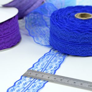 Banda Danteluta Albastru Lila Bleu Violet