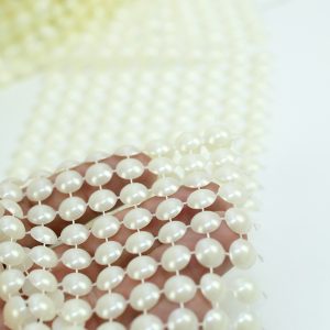 Banda jumatati de perla 11 cm Crem