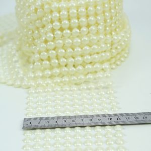 Banda jumatati de perla 11 cm Crem